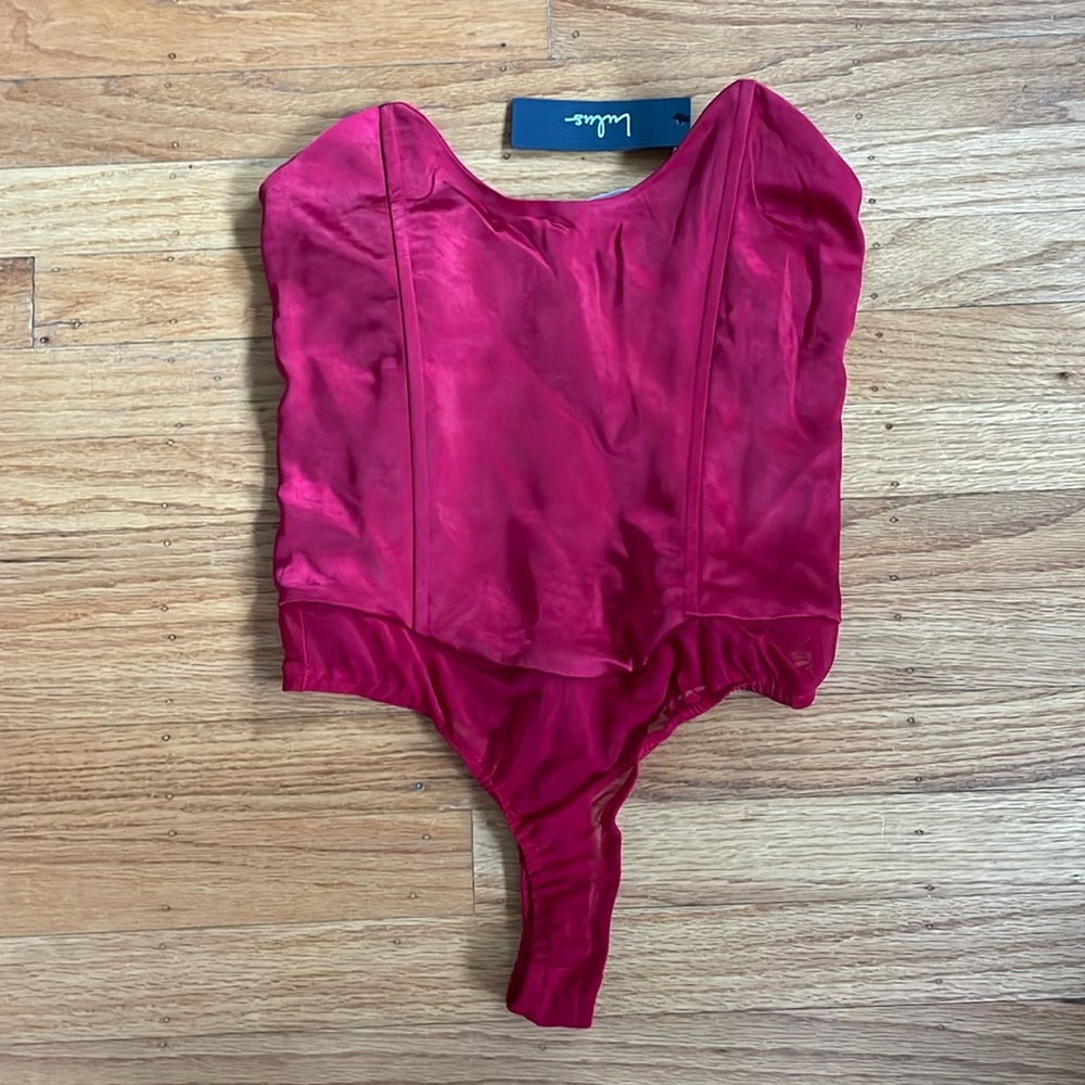 Red Strapless Bodysuit